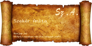 Szekér Anita névjegykártya